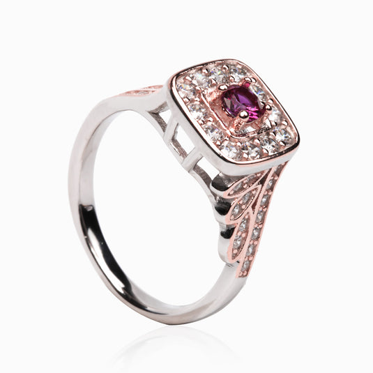 Ruby Red RoseGold SIGNET Ring