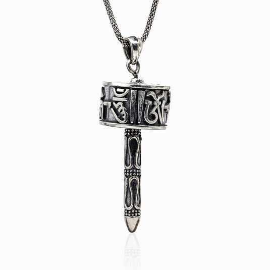 Tibetan Prayer Wheel Pendant
