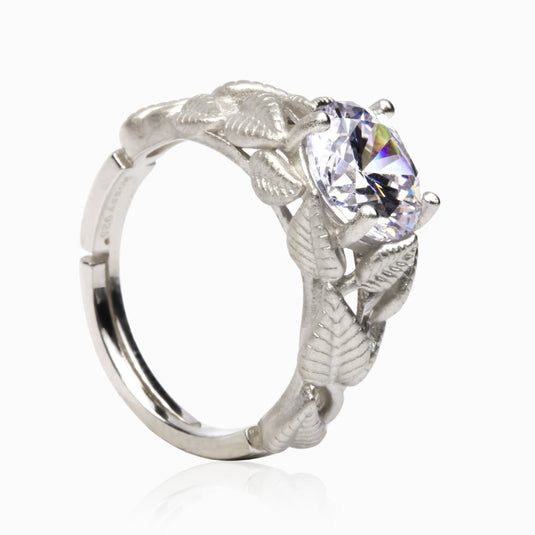 Infinity Eye Zirconium Leaf Ring