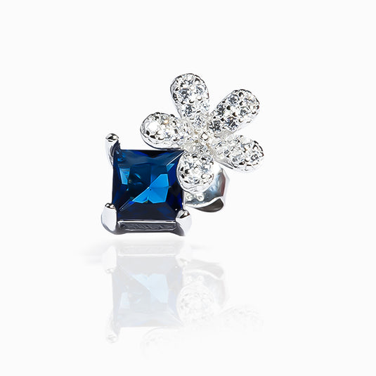 Blue Topaz Flower Earring