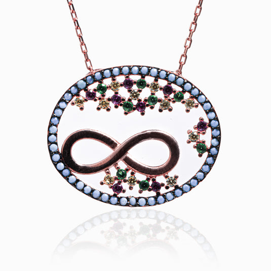 Turquoise Infinity Star Pendant and Chain