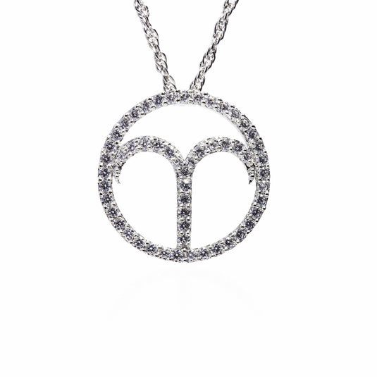 Aries Silver Pendant with Chain