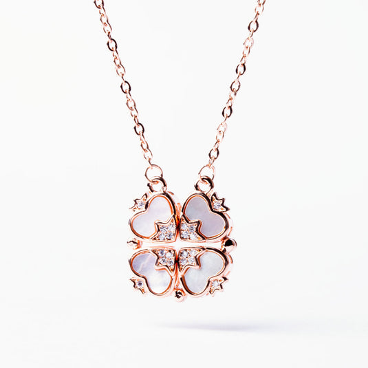 Rosegold Clover-Heart Neckpiece