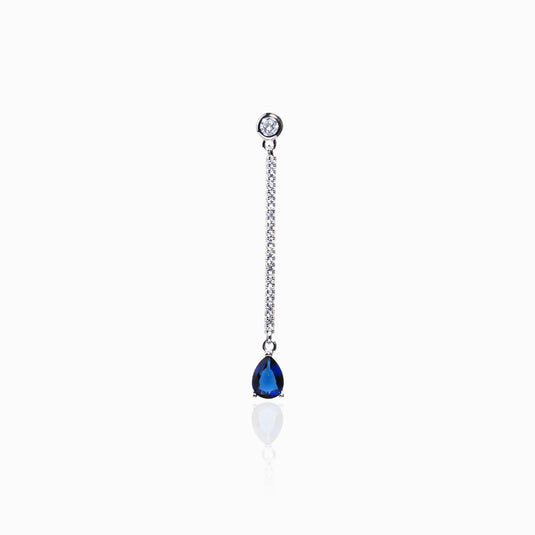 Sapphire Zircon Tube Earings