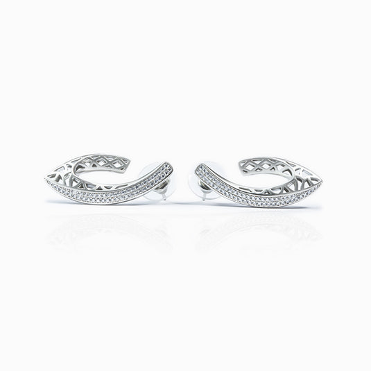 Halo Loop Silver Studs Earings