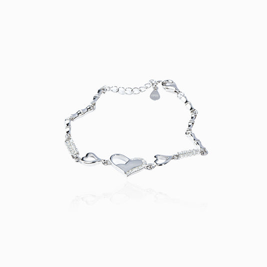 Heart Bling Zirconium Bracelet