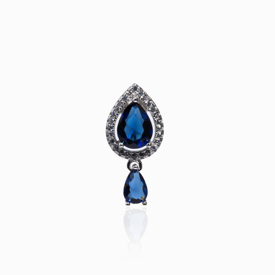 Sapphire Zircon Drop Earrings