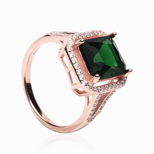 Carat Line Emerald Green Zircon Ring