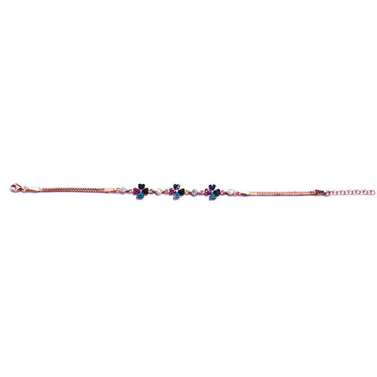 Rosegold Multicolor Floral Bracelet