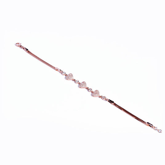 Rosegold Heart Charm Bracelet
