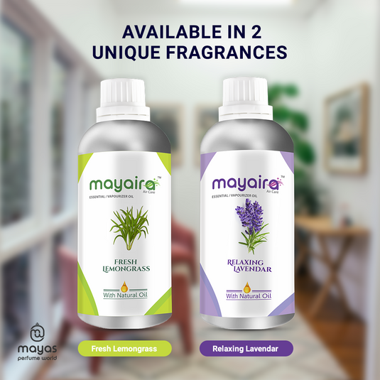 Mayaira Fresh Lemongrass Essential/Vaporizer Oil | Air Freshener Refill | Long-Lasting Odour Eliminator for Home & Office | 100ml