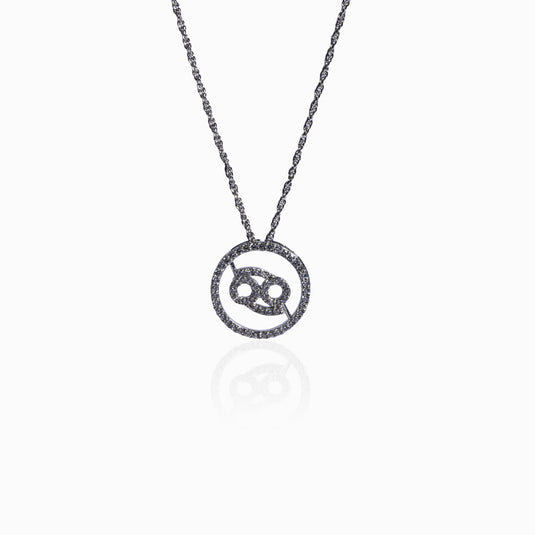 Cancer Silver Pendant with Chain