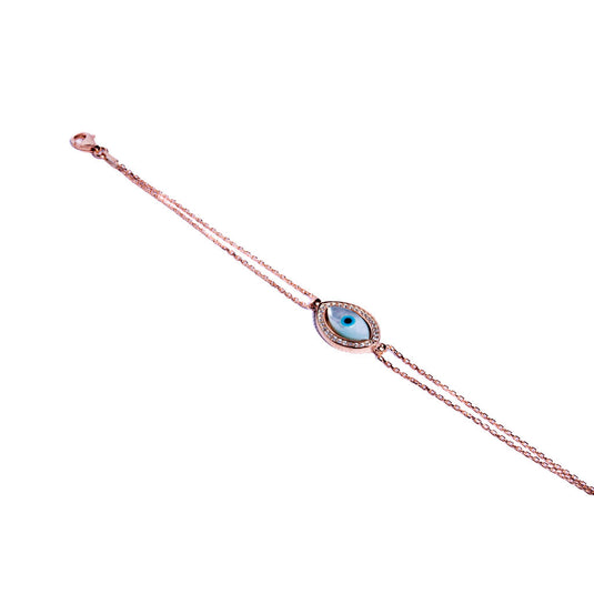 RoseGold Big Evil Eye Bracelet