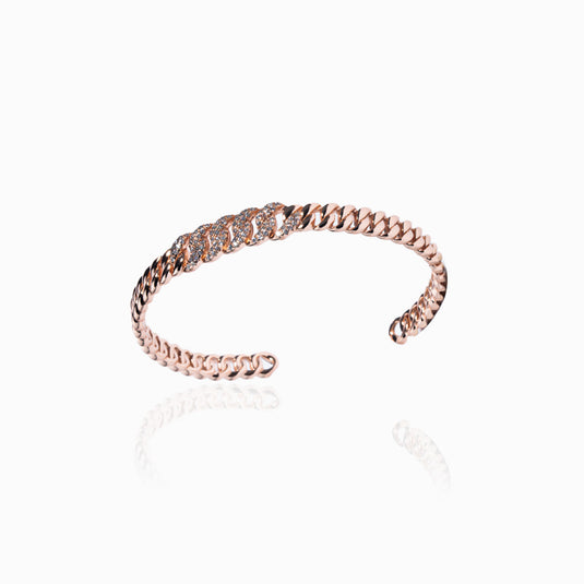 Zircon Studded Chain Bracelet