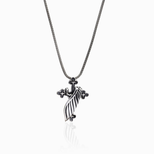 Peora Vintage Angel Wing Crucifix Pendant