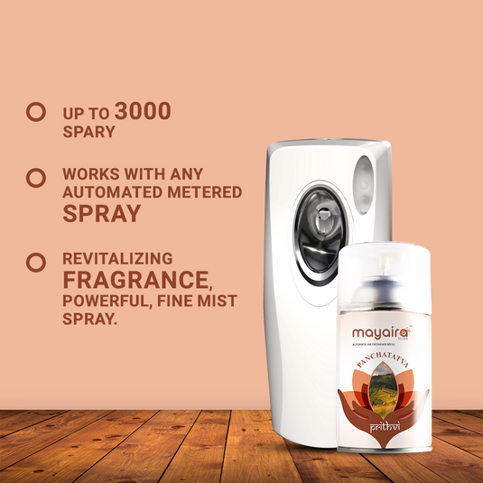 Panchatatva Prithvi | Aerosol Automatic Air Freshener Refill | Long-Lasting Odour Eliminator for Home & Office | (300ml)