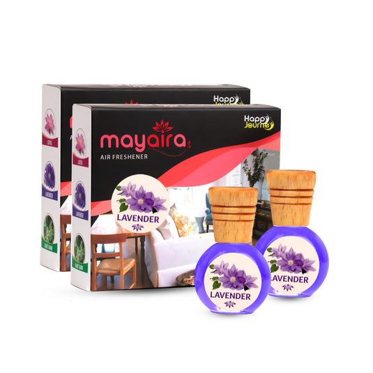 Mayaira Lavender / Lavender 15ml each Wooden Diffuser for Home Air Freshener with Essential Oils  (Combo Pack of 2)