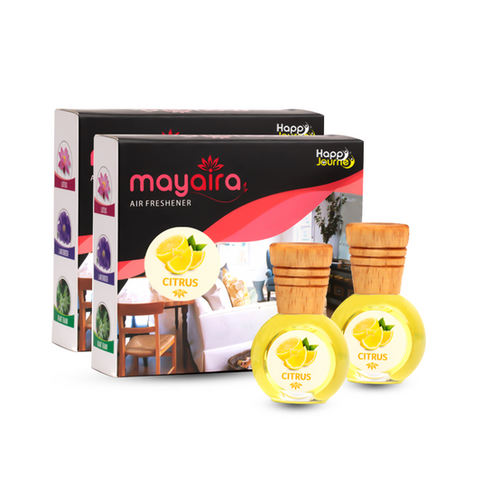 Mayaira Citrus / Forest  15ml each Wooden Diffuser for Home Air Freshener with Essential Oils  (Combo Pack of 2)