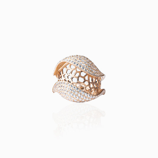 RoseGold Conch Zirconium Ring