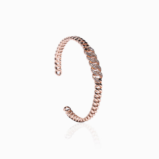 Zircon Studded Chain Bracelet