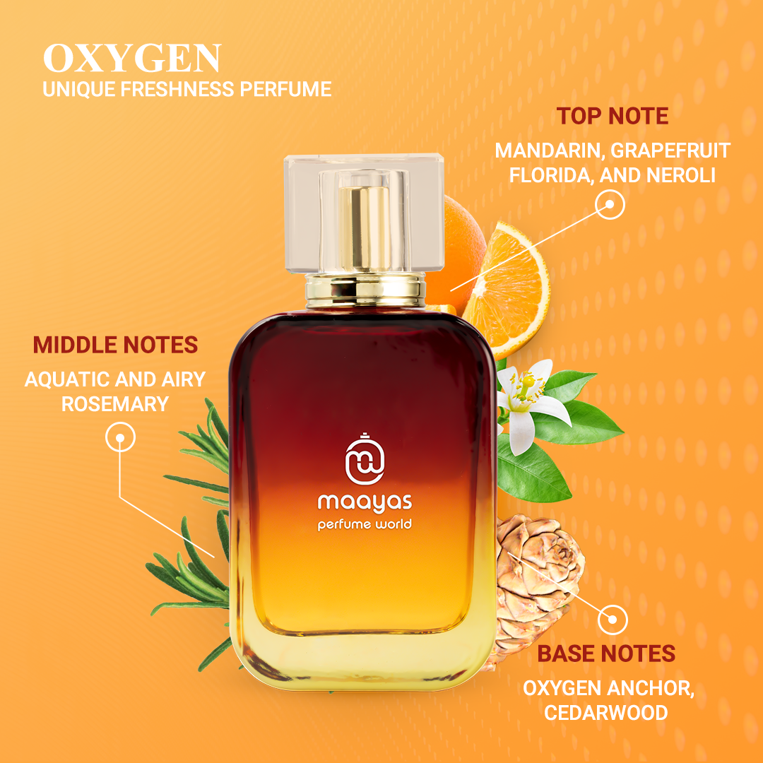 O2 Fragrance Oxygene - Gold Series Perfume Men's